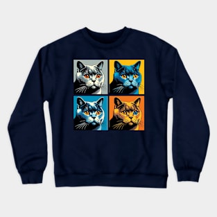 Chartreux Pop Art - Cat Lovers Crewneck Sweatshirt